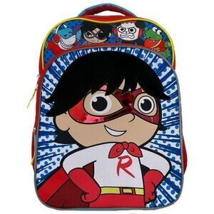 Ryan's World Kids Super Hero Colorful Backpack W/Cape Ages 4+ School Bag NEW